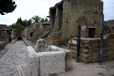 Una fontana dell'antica Ercolano
