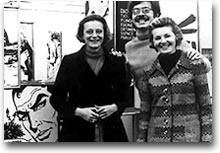 Le sorelle Giussani con il collaboratore Mario Gomboli