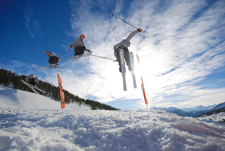 Acrobazie sulla neve