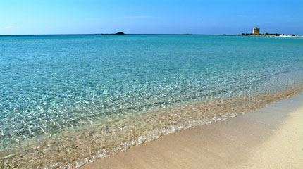 La spiaggia di Porto Cesareo situata sulla costa ionica della penisola salentina 