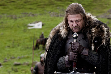 Thrones L'attore britannico Sean Bean nei panni di Eddard Stark uno dei personaggi principali della saga