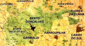 La città Garibaldi nella regione di Rio Grande do Sul
