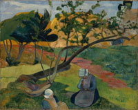 Paul Gauguin, Paesaggio con due donne bretoni, 1889. Boston, Museum of Fine Arts