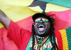 Tifoso del Ghana (Foto:afp)