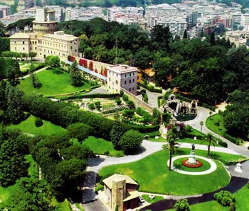 I Giardini vaticani dall'alto