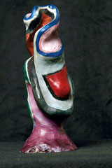 Senza titolo 1944, terracotta dipinta, Collezione privata.