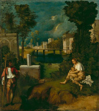Giorgione, La Tempesta, 1502-1505. Venezia, Gallerie dell'Accademia