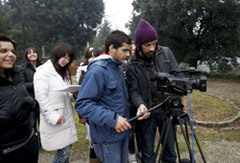 La 1°C dell'Istituto d'Arte di Sesto Fiorentino con il regista David Becheri (foto Germogli)