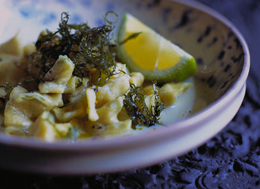 Gnocchi, alghe e limone