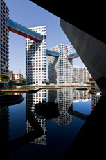 Il Linked Hybrid Beijing in Cina di Steven Holl. Foto: Iwan Baan