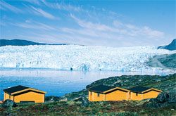 Il ghiaccio convive con la vegetazione locale (Foto: © Greenland Tourism)