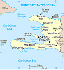 Haiti sulla cartina geografica
