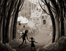 Hänsel & Gretel in cammino nel bosco