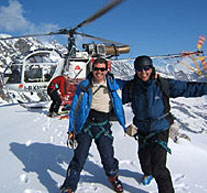 neve Sciatori in elicottero