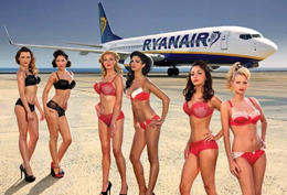 La copertina del Calendario 2012 di Ryanair