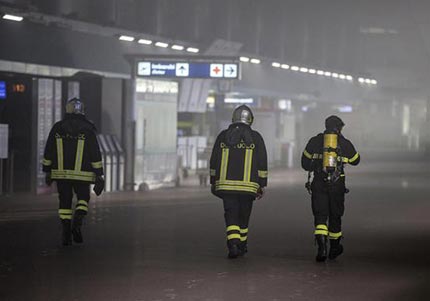 Incendio a Fiumicino