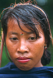 Assam Ragazza di etnia Kachari