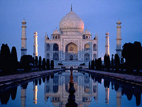 Uttar Pradesh Cartolina del Taj Mahal 