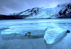 Paesaggio glaciale in Islanda