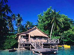 Palafitta su una delle Isole Salomone
