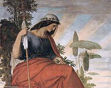 Allegoria dell'Italia in un affresco di Philipp Veit