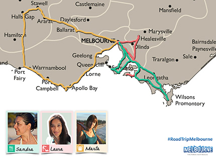 Tourism Victoria presenta sito nuovo e blog tour 4 L'itinerario seguito dalle tre blogger