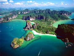 Thailandia Vista aerea dell'area di Krabi