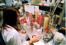 Un laboratorio di microbiologia