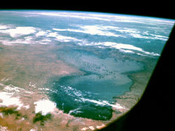 Il lago Chad visto dall'Apollo 7