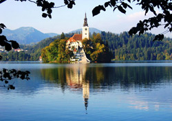 Il lago di Bled, in Slovenia
