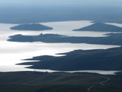 Paesaggio d'acqua nei pressi di Puebla de Alcocer