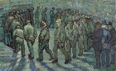 Van Gogh, La ronde des prisonniers, particolare