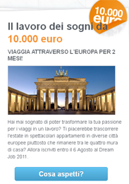 In premio un viaggio da 10mila euro