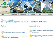 La pagina principale del sito internet da poco rinnovato di Legambiente Turismo 