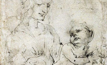 Leonardo da Vinci, Studio per Madonna del gatto, 1478-1480 circa. Firenze Gabinetto dei Disegni e delle Stampe degli Uffizi
© 2014. DeAgostini Picture Library/Scala, Firenze
