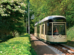 Un tratto del percorso del tram panoramico (Foto: LinzAG)