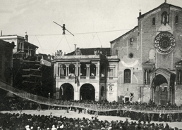 Il primo funambolo a Lodi nel 1908