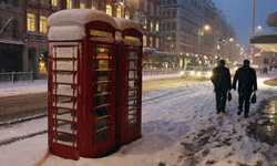 Londra sotto la neve