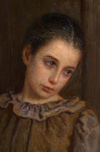 Emilio Longoni, Melanconie, 1895. Particolare (Collezione Galleria d'Arte Moderna di Milano)