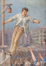 Emilio Longoni, L'oratore dello sciopero, 1890-1891 (Collezione Banca di Credito Cooperativo di Barlassina)