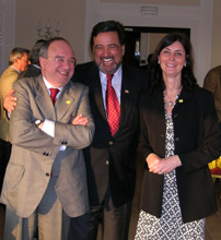 Massimo Loquenzi e Danielle Di Gianvito di Master Consulting insieme al governatore del New Mexico Bill Richardson in visita a Roma