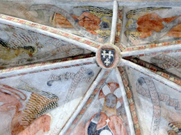 Particolare degli affreschi della Cappella di Notre Dame de Beaumont