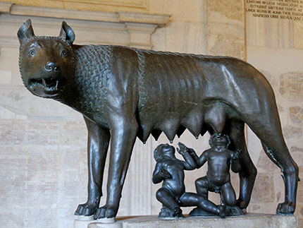 La Lupa capitolina custodita ai Musei Capitolini