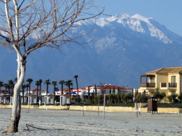 Macedonia La cima innevata del Monte Olimpo