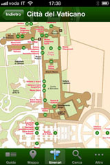 La mappa dell'itinerario