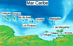 Tortuga La posizione dell'Isla Tortuga nel Mar dei Caraibi
