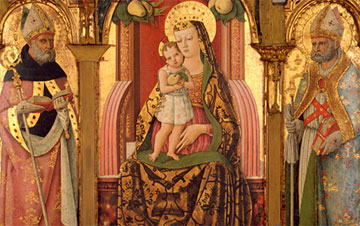 Pietro Alemanno, Madonna con Bambino e Santi (part.), Ascoli Piceno, Pinacoteca Civica