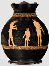 Cohe del pittore di Achille, Antikenmuseum di Basilea, 480-440 a.C.
