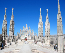 La terrazza del Duomo di Milano