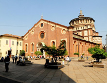 L'ingresso al Cenacolo vinciano accanto a Santa Maria delle Grazie